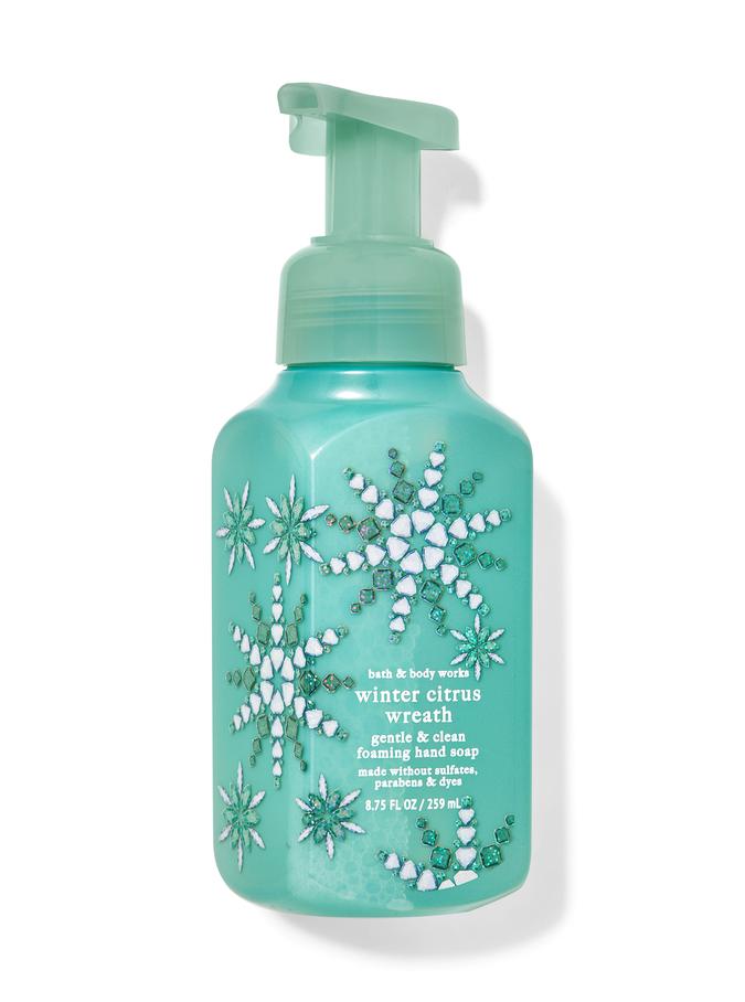 BATH & BODY WORKS BLUE SPARKLING SNOWFLAKES SOAP HOLDER FOR GENTLE FOAMING  SOAP